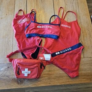 Red Lifeguard Swim Set BUNDLE with Bag!